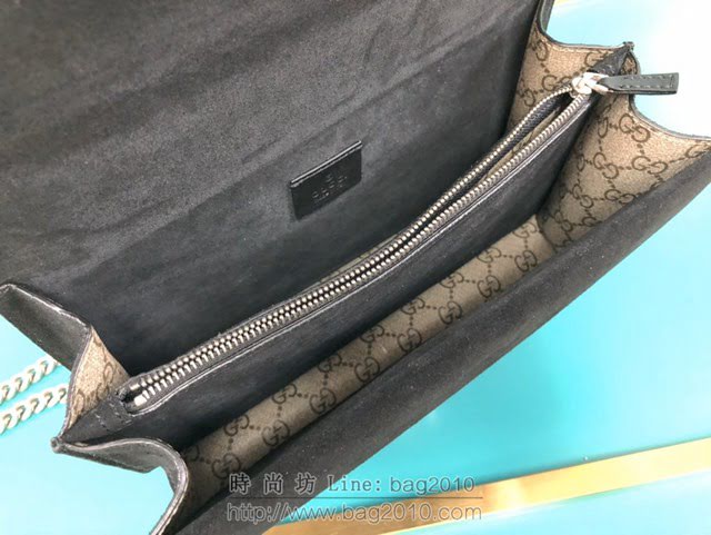 Gucci古馳包包 G家新款女包 款號:400249 古奇鏈條單肩斜挎包 Gucci中號酒神包  gdj1342